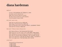 Tablet Screenshot of dianahardeman.com